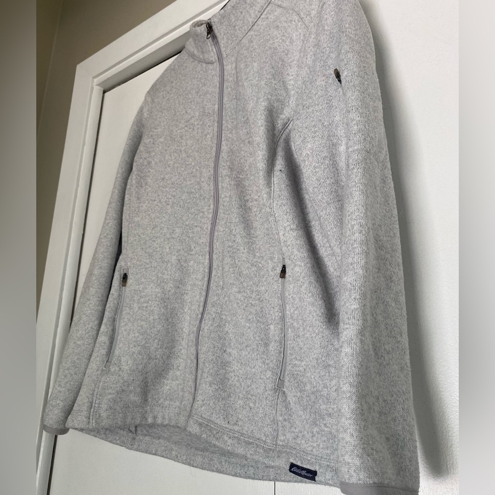 Eddie Bauer Heather Grey Fleece Jacket Women’s Size Medium